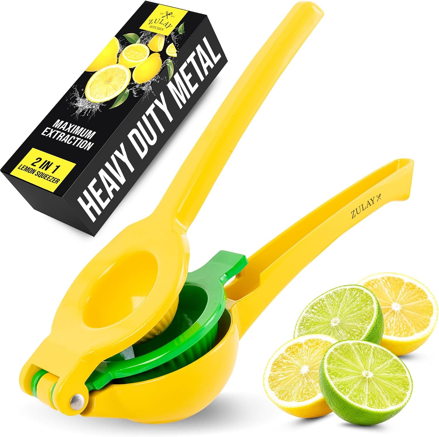 Handheld lemon and lime squeezer